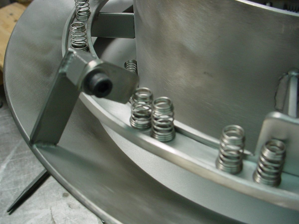 A feeder bowl on the bench during rework